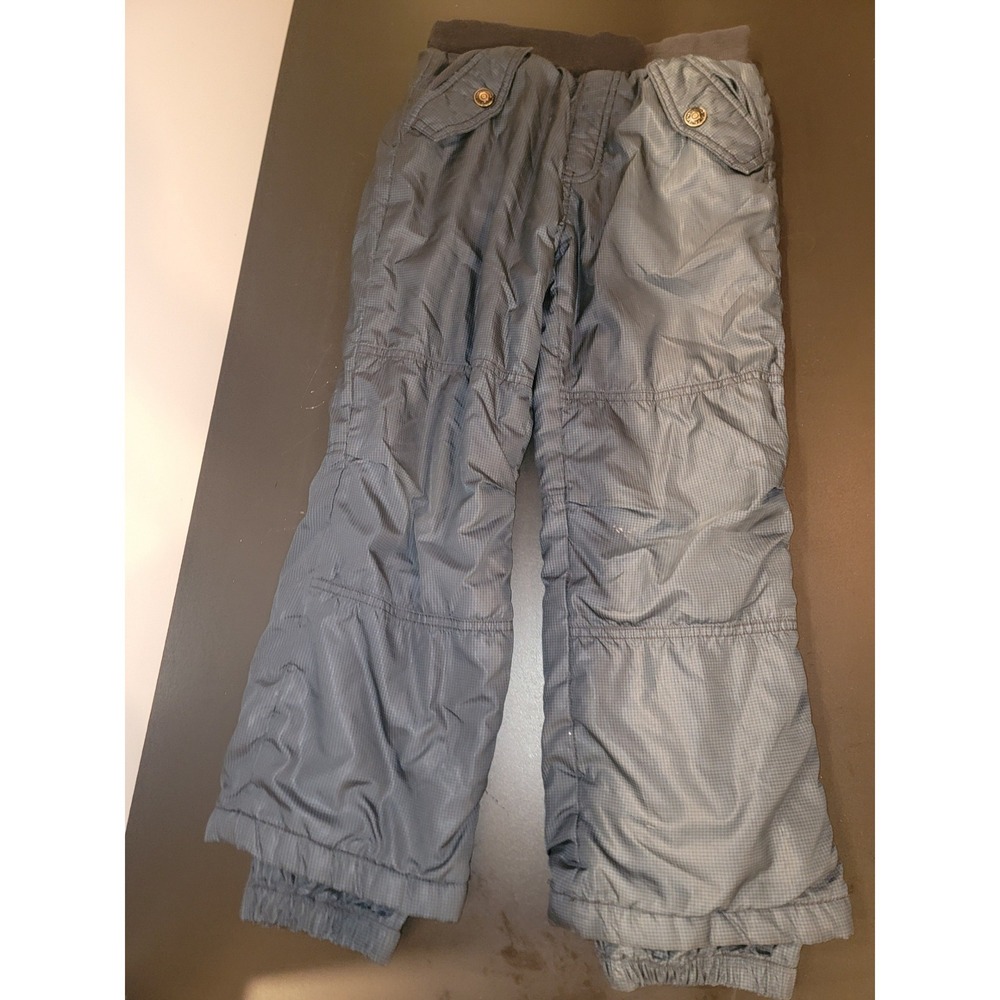 CMCRK Kids Blue Micro Check Insulated Snow Pants Winter Ski Trousers Size 130